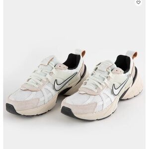 Nike V2K women running shoes, size 8.5, white and beige, worn twice